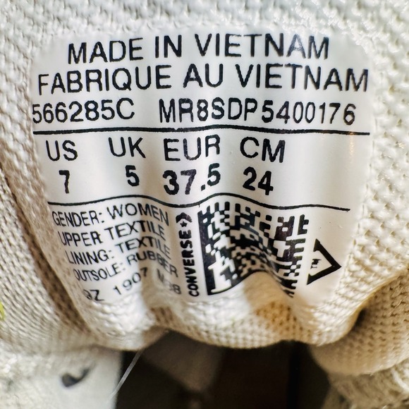 Converse Chuck Taylor All Star Lugged Women's 7 Beige Platform Shoes Hi High Top - Picture 7 of 7